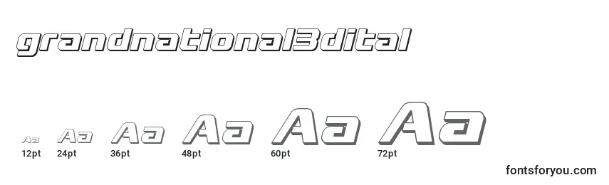 Grandnational3dital (128374) Font Sizes