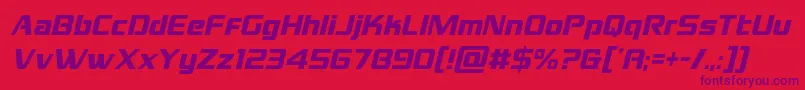 grandnationalcondital Font – Purple Fonts on Red Background