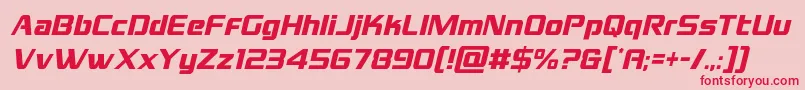 grandnationalcondital Font – Red Fonts on Pink Background