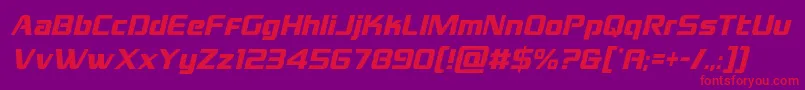 grandnationalcondital Font – Red Fonts on Purple Background