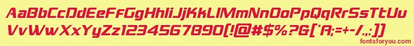 grandnationalcondital Font – Red Fonts on Yellow Background