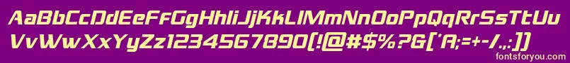 grandnationalcondital Font – Yellow Fonts on Purple Background