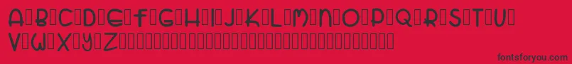 ZatariRegular-Schriftart – Schwarze Schriften auf rotem Hintergrund