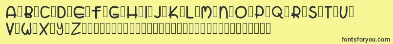 ZatariRegular Font – Black Fonts on Yellow Background