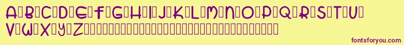 ZatariRegular Font – Purple Fonts on Yellow Background