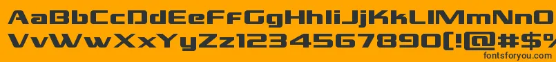 grandnationalexpand Font – Black Fonts on Orange Background