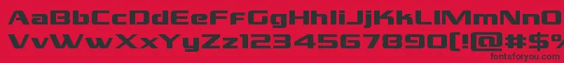 grandnationalexpand Font – Black Fonts on Red Background