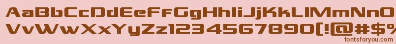 grandnationalexpand Font – Brown Fonts on Pink Background