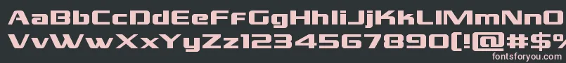 grandnationalexpand Font – Pink Fonts on Black Background