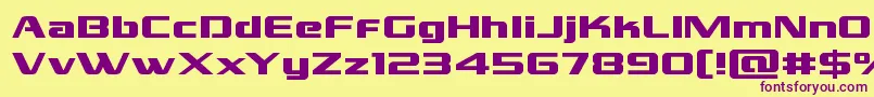 grandnationalexpand Font – Purple Fonts on Yellow Background