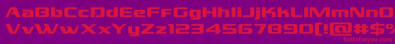 grandnationalexpand Font – Red Fonts on Purple Background