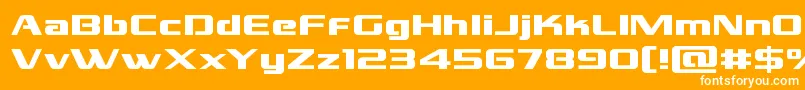 grandnationalexpand Font – White Fonts on Orange Background