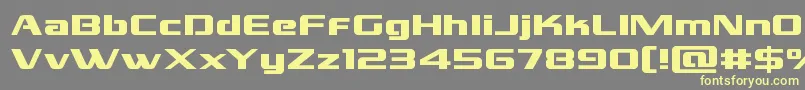 grandnationalexpand Font – Yellow Fonts on Gray Background