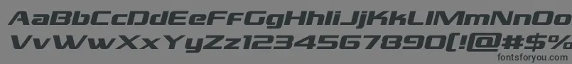 grandnationalexpandital Font – Black Fonts on Gray Background