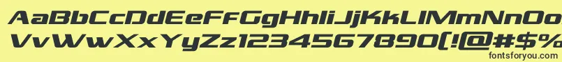 Więcej informacji o czcionce grandnationalexpandital Czcionka grandnationalexpandital – czarne czcionki na żółtym tle