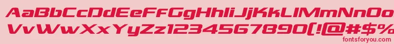 grandnationalexpandital Font – Red Fonts on Pink Background
