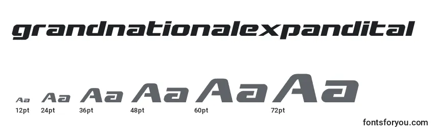 Grandnationalexpandital (128381) Font Sizes