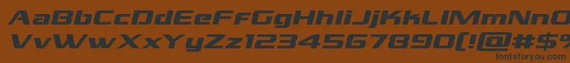 grandnationalexpandital Font – Black Fonts on Brown Background