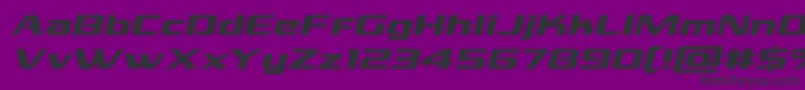 grandnationalexpandital Font – Black Fonts on Purple Background