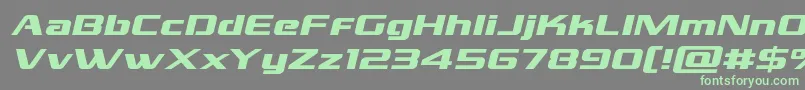 grandnationalexpandital Font – Green Fonts on Gray Background