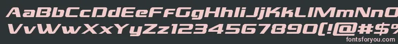 grandnationalexpandital Font – Pink Fonts on Black Background