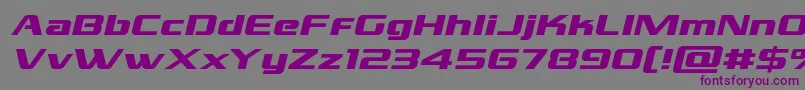 grandnationalexpandital Font – Purple Fonts on Gray Background