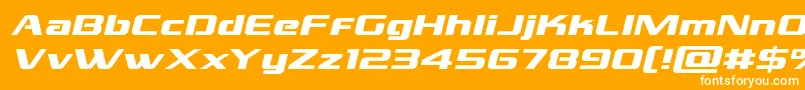 grandnationalexpandital Font – White Fonts on Orange Background