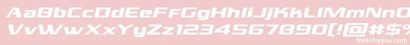 grandnationalexpandital Font – White Fonts on Pink Background