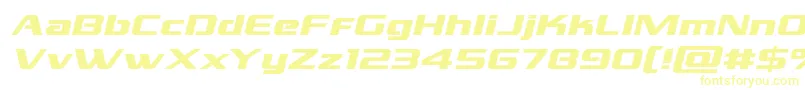 grandnationalexpandital Font – Yellow Fonts on White Background