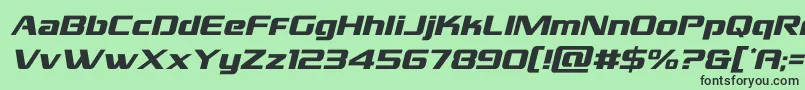 フォントgrandnationalital – 緑の背景に黒い文字