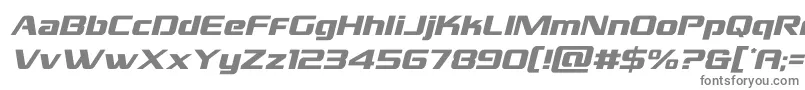 フォントgrandnationalital – 白い背景に灰色の文字