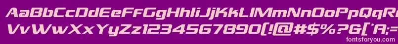 grandnationalital Font – Pink Fonts on Purple Background