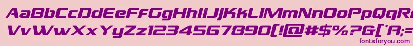 grandnationalital Font – Purple Fonts on Pink Background