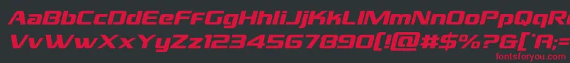 grandnationalital Font – Red Fonts on Black Background