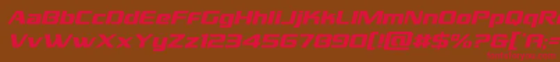 grandnationalital Font – Red Fonts on Brown Background