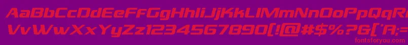 Шрифт grandnationalital – красные шрифты на фиолетовом фоне