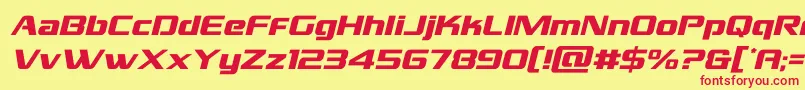 grandnationalital Font – Red Fonts on Yellow Background