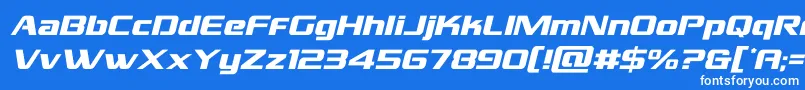 grandnationalital Font – White Fonts on Blue Background