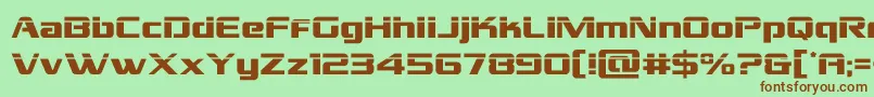 grandnationallaser Font – Brown Fonts on Green Background