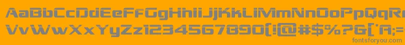 grandnationallaser Font – Gray Fonts on Orange Background