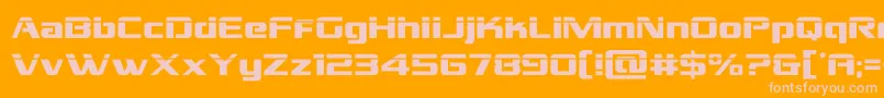 grandnationallaser Font – Pink Fonts on Orange Background