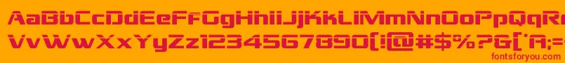 フォントgrandnationallaser – オレンジの背景に赤い文字