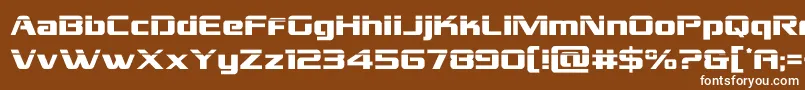 フォントgrandnationallaser – 茶色の背景に白い文字