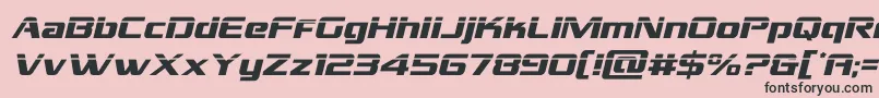 フォントgrandnationallaserital – ピンクの背景に黒い文字