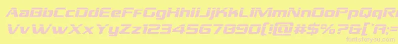 grandnationallaserital Font – Pink Fonts on Yellow Background