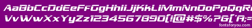 Шрифт grandnationallaserital – белые шрифты на фиолетовом фоне