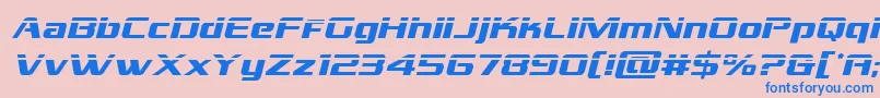 grandnationallaserital Font – Blue Fonts on Pink Background