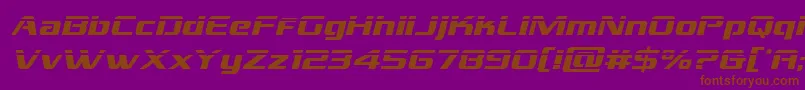 grandnationallaserital Font – Brown Fonts on Purple Background