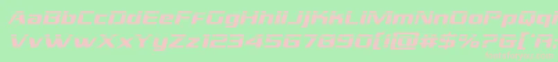 grandnationallaserital-fontti – vaaleanpunaiset fontit vihreällä taustalla