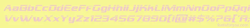 grandnationallaserital Font – Pink Fonts on Yellow Background